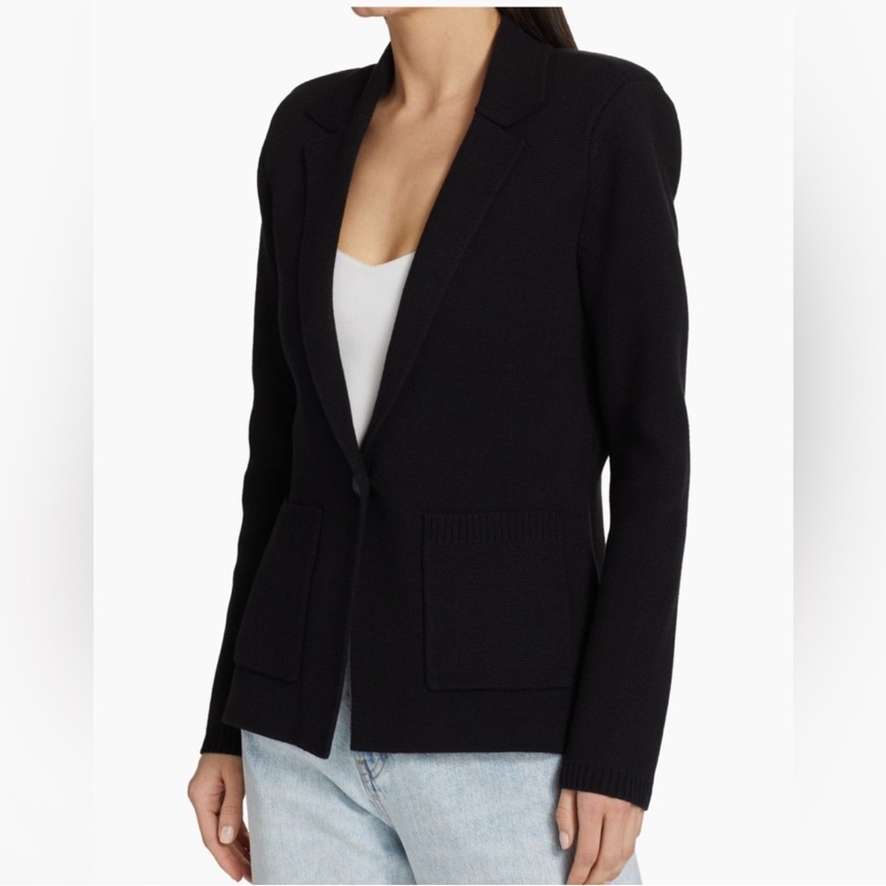 L'Agence Lacey Black Knit Blazer NWOT - Picture 7 of 11